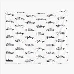 Alan's Rover 800 with rude markings (censored) Alan Partridge Digital Drawing Tapestry