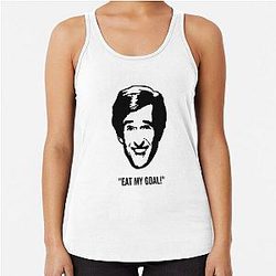 Alan Partridge Eat My Goal! Quote Racerback Tank Top