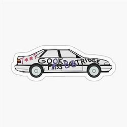Alan's Rover 800 with rude markings censored Alan Partridge Digital Drawing Sticker