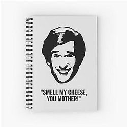 Alan Partridge Smell my Cheese Quote Spiral Notebook