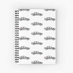 Alan's Rover 800 with rude markings (Uncensored) Alan Partridge Digital Drawing Spiral Notebook