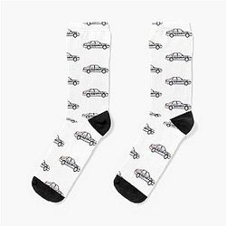 Alan's Rover 800 Dosed with rude markings (Uncensored) Alan Partridge Digital Drawing Socks