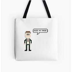 Alan Partridge 8-Bit Kiss Tote Bag