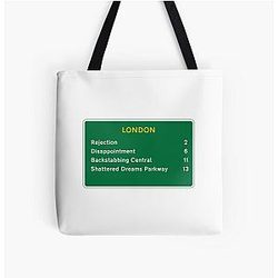 Alan Partridge London Road Sign Tote Bag