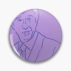 Alan Partridge Lilac Pin
