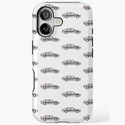 Alan's Rover 800 with rude markings Alan Partridge Digital Drawing iPhone Tough Case