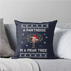 Alan Partridge in a Pear Tree Christmas Pillow