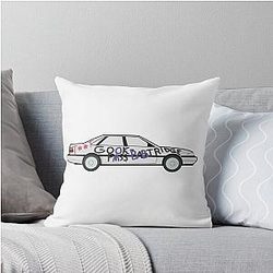 Alan's Rover 800 with rude markings (censored) Alan Partridge Digital Throw Pillow