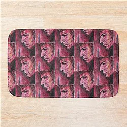 Alan Rickman - Oil and Ink Portrait Bath Mat