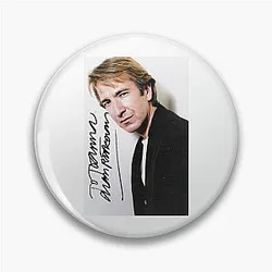 Alan Rickman Signed Poster Pin.