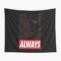 Always black and red Alan Rickman Tapestry