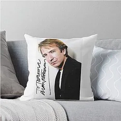 Alan Rickman Signed Poster Throw Pillow
