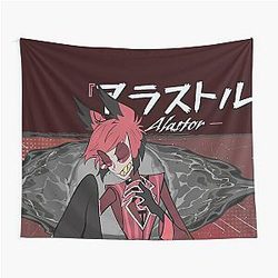 Alastor Fight Hazbin Hotel Tapestry