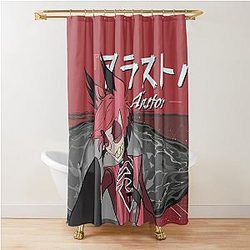 Alastor Fight Hazbin Hotel Shower Curtain