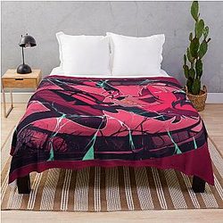 Stained Glass Alastor Cracked Throw Blanket