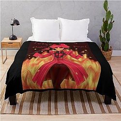 Women Alastor Charlie Hazbin Hotel Gift for Fans Throw Blanket
