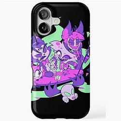 Alastor Husk Nifty Angel Dust Playing Cards - Hazbin Hotel iPhone Tough Case