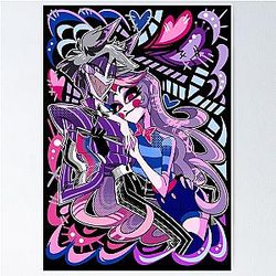 Charlie Alastor Pride Month Fanmerch Black Version Poster