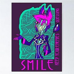 Alastor SMILE Keep your enemies guessing NEON Poster
