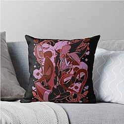 Alastor Valentines Day Hazbin Hotel Throw Pillow