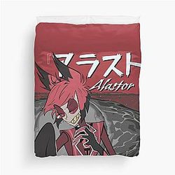 Alastor Fight Skyness Hazbin Hotel Duvet Cover