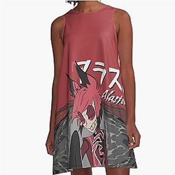 Alastor Fight Skyness Hazbin Hotel A-Line Dress