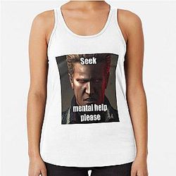 Albert Wesker seeks help Racerback Tank Top