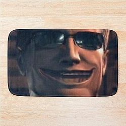 Zombie Man Meme Smile Romantic Albert Wesker RE5 Bath Mat