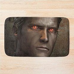 Zombie Man Red Eyed Rizzler Albert Wesker RE5 Bath Mat