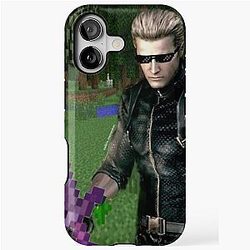 Albert Wesker from Resident Evil 5 in Minecraft iPhone Tough Case