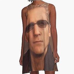 Emo Sunglass Wearing Zombie Man Albert Wesker Resident Evil 4 Remake A-Line Dress