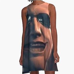 Zombie Man Meme Albert Wesker A-Line Dress