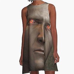 Zombie Man Red Eyed Rizzler Albert Wesker RE5 A-Line Dress