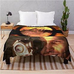 CHRIS Albert Wesker From Resident Evil 5 Meme Throw Blanket