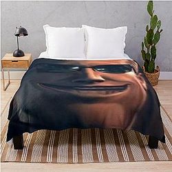 Zombie Man Meme Lover Albert Wesker Throw Blanket