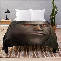 Zombie Man Red Eyed Rizzler Albert Wesker RE5 Throw Blanket