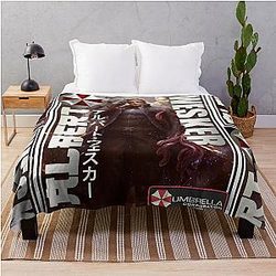 Resident Evil Albert Wesker Gaming Art Throw Blanket