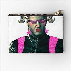 Albert Wesker going to the Barbie movie Zipper Pouch
