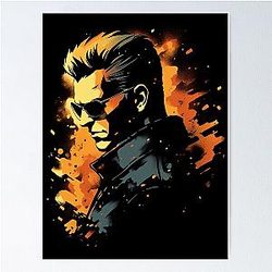 Albert Wesker Graffiti Poster