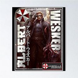 Resident Evil Albert Wesker Classic Gaming Art Poster