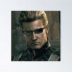 Emo Red Eyed Zombie Man Albert Wesker RE5 Resident Evil Poster