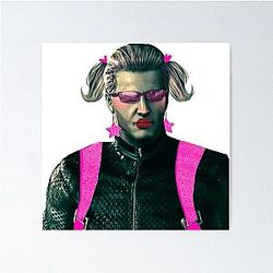 Albert Wesker going to the Barbie movie poster