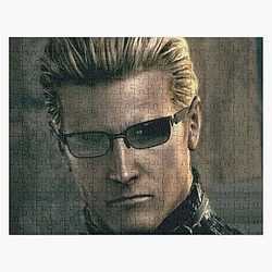 Emo Sunglass Wearing Zombie Man Red Eyed Rizzler Albert Wesker Resident Evil 5 Jigsaw Puzzle