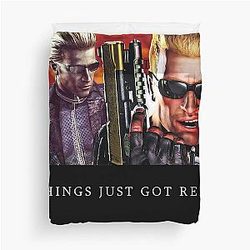 Duke Nukem and Albert Wesker Duvet Cover