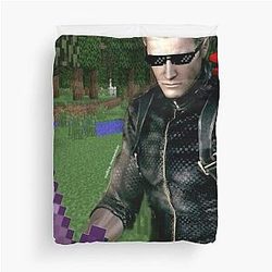 Albert Wesker From Resident Evil But in Minecraft Duvet Cover