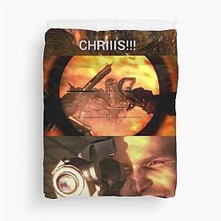 CHRISS Albert Wesker From Resident Evil 5 Meme Duvet Cover