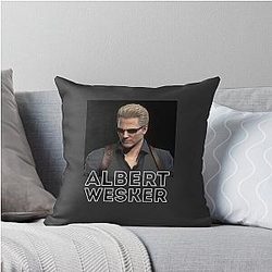 Albert Wesker poster design throw pillow