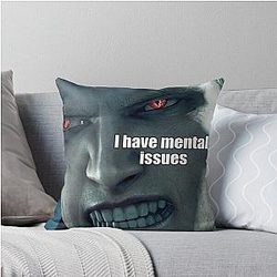 Albert Wesker I Have Mental Issues Throw Pillow