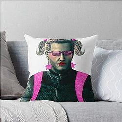Albert Wesker going to the Barbie movie Throw Pillow