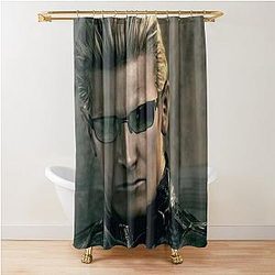 Emo Sunglass Wearing Zombie Man Red Eyed Rizzler Albert Wesker RE5 Resident Evil Shower Curtain